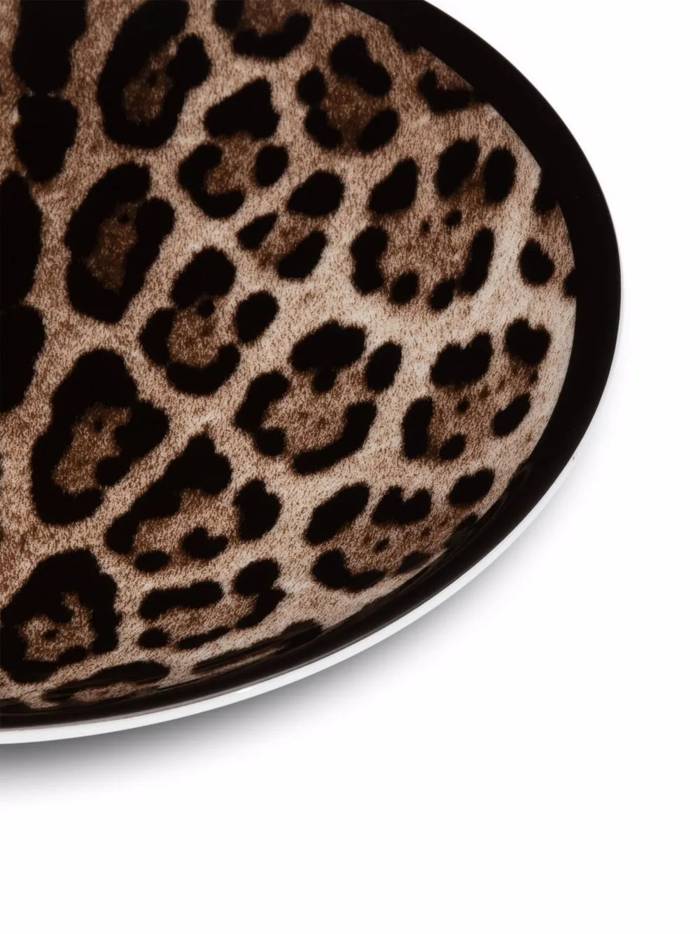 Dolce & Gabbana Set di 2 piatti da dessert con stampa Leopardo | Image 5