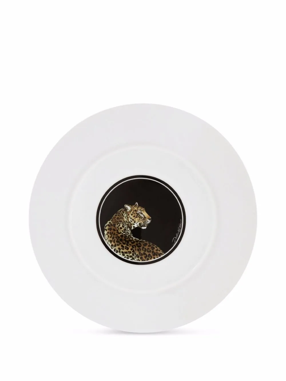 Dolce & Gabbana Set di 2 piatti da dessert con stampa Leopardo | Casa | Image 4