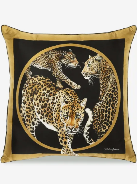 Dolce & Gabbana leopard-print silk cushion