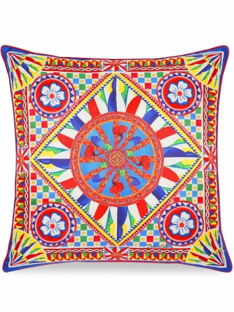 Dolce & Gabbana Carretto print cushion