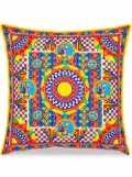 Dolce & Gabbana medium Carretto-print canvas cushion - Red