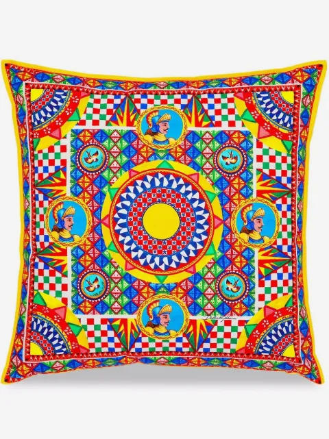 Dolce & Gabbana medium Carretto-print canvas cushion