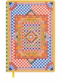 Dolce & Gabbana medium Carretto-print ruled notebook - Orange