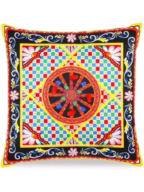 Dolce & Gabbana petit coussin à imprimé Carretto
