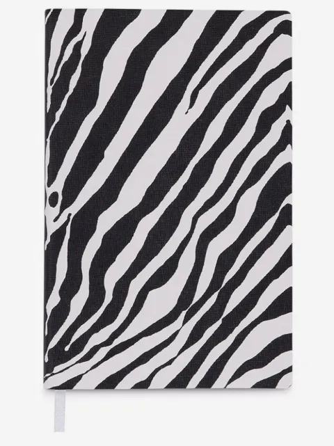 Dolce & Gabbana small zebra-print leather blank notebook