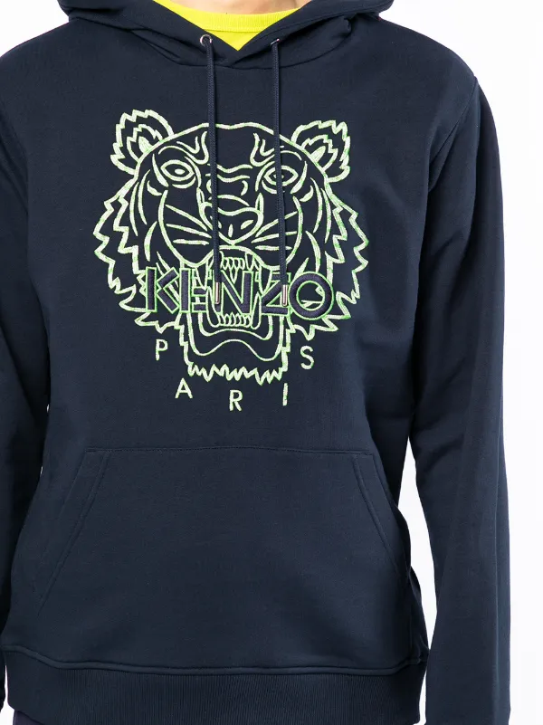 kenzo tiger moletom com capuz black