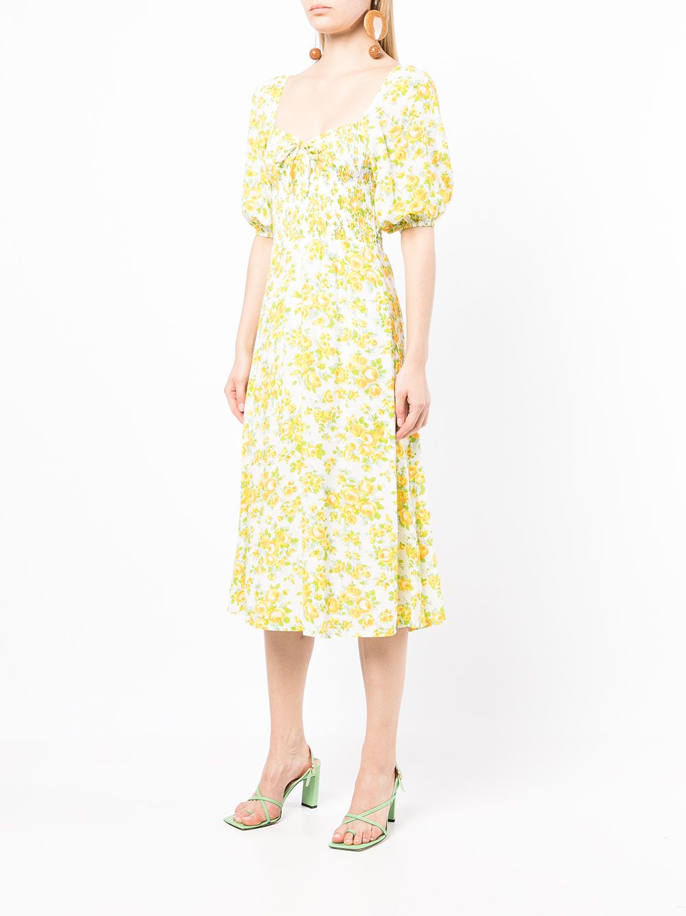 фото Faithfull the brand velika floral-print midi dress