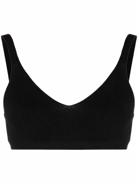 REMAIN ribbed-knit cropped bra