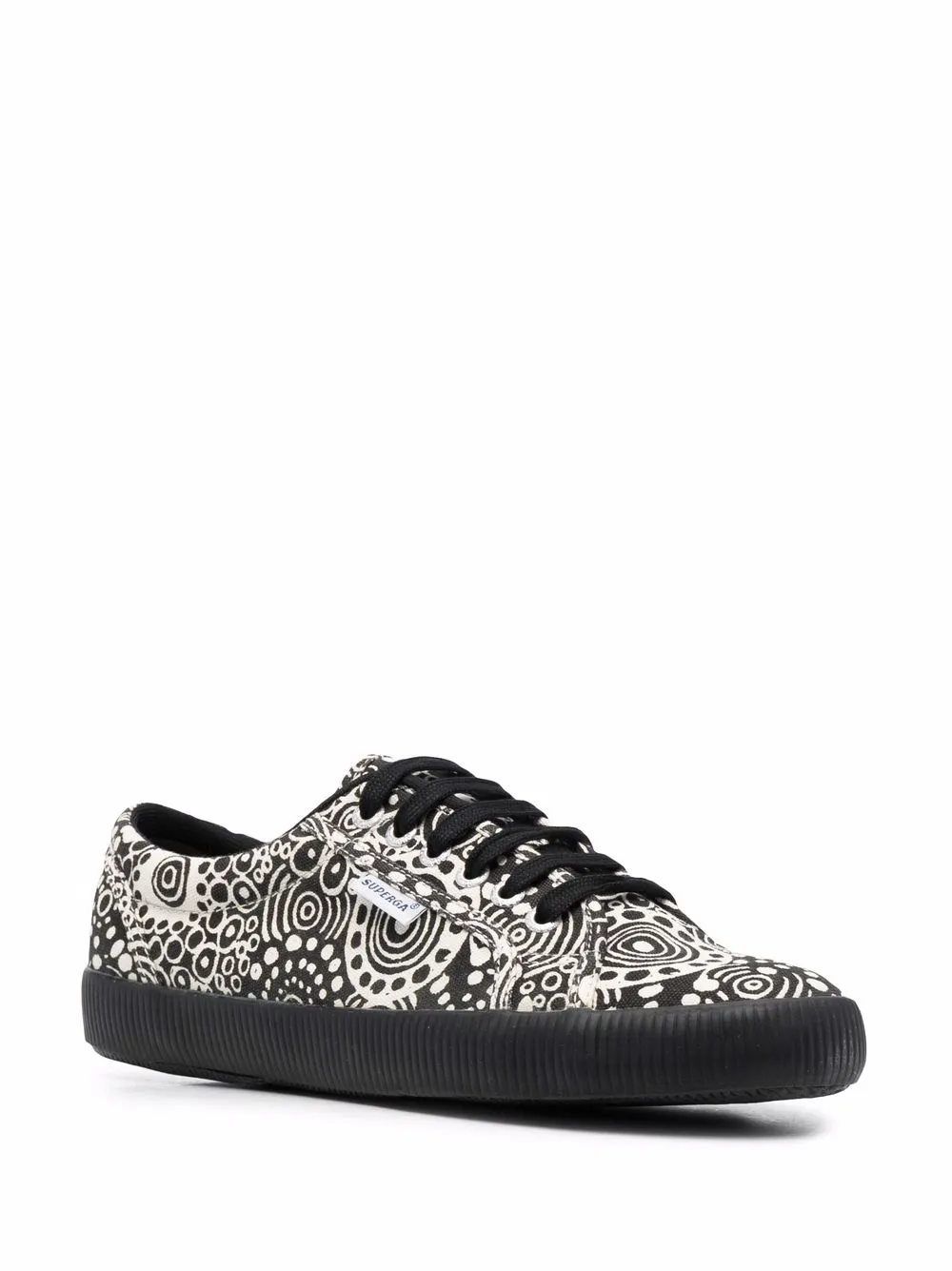 Superga printed lo-top sneakers Black