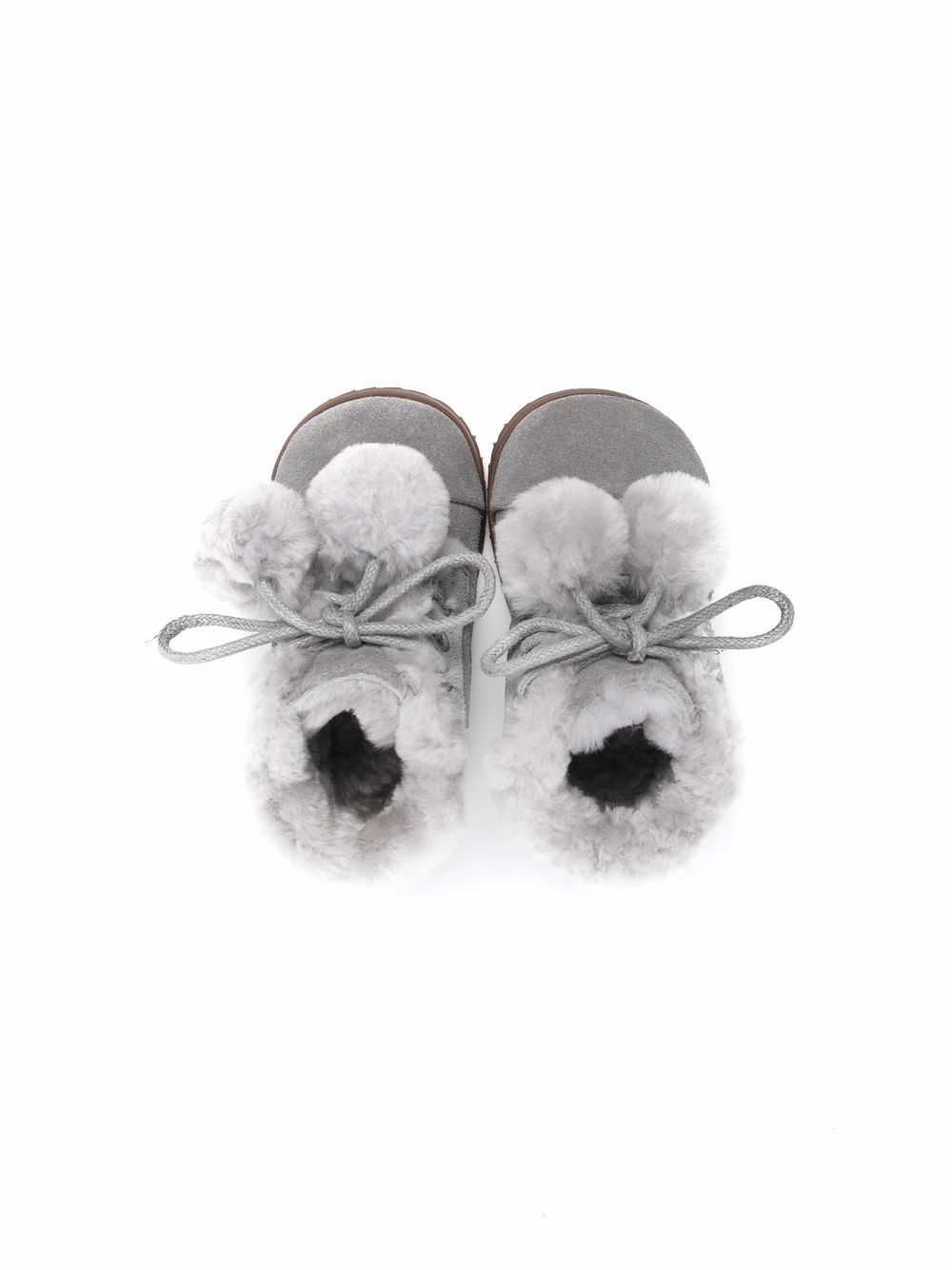 Shop Age Of Innocence Pompom Detail Boots In Grey