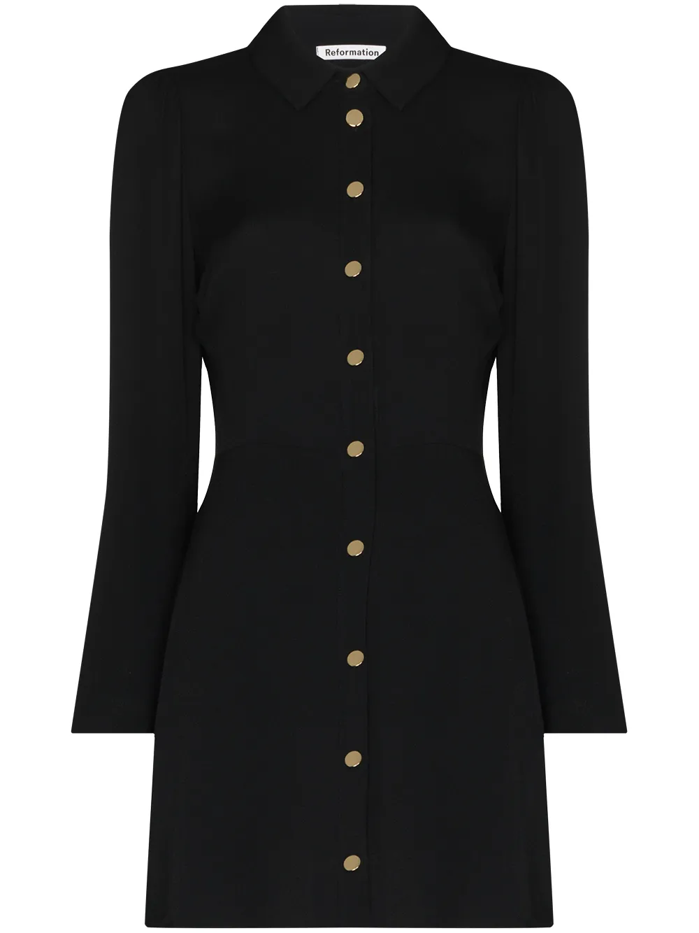 

Reformation vestido camisero Hugh - Negro