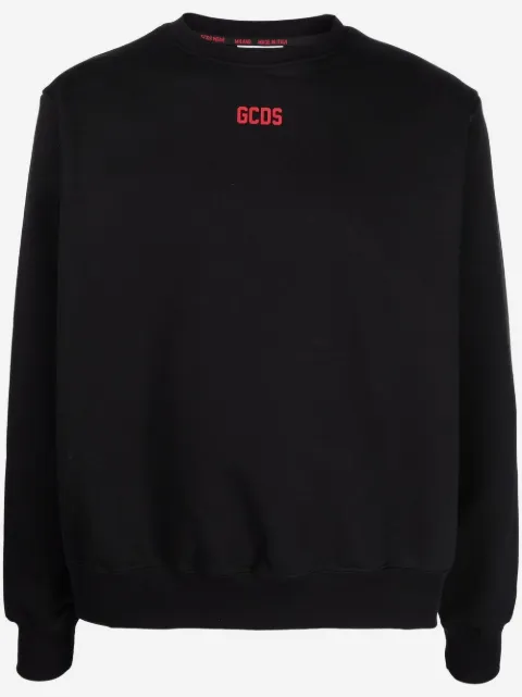 GCDS logo-print crew neck sweatshirt