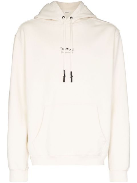 Tom Wood logo-print drawstring hoodie