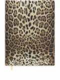 Dolce & Gabbana large leopard-print leather blank notebook - Brown