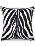Dolce & Gabbana zebra-print silk twill cushion - White