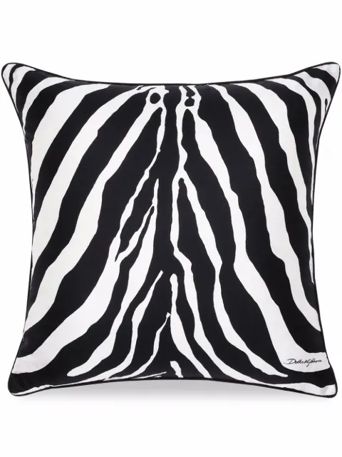 Dolce & Gabbana zebra-print silk twill cushion