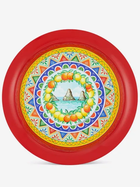 Dolce & Gabbana Carretto-print metal tray (42cm)