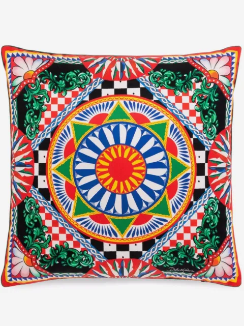 Dolce & Gabbana cojín con estampado geométrico