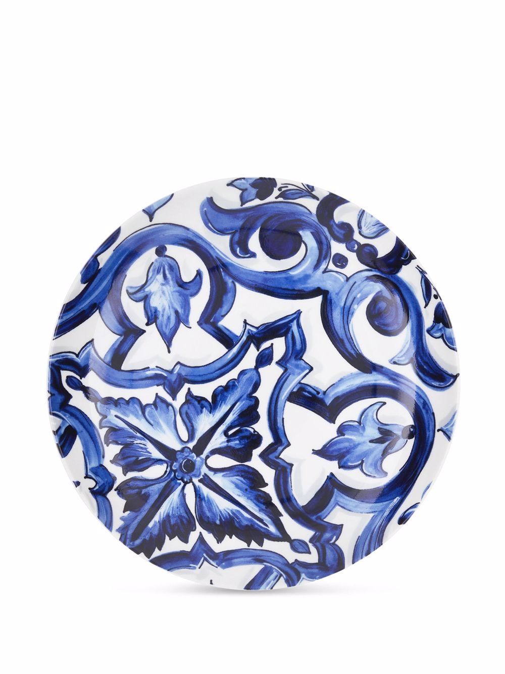 Dolce & Gabbana Dinnerbord met Blu Mediterraneo print (set van 2) - Wit