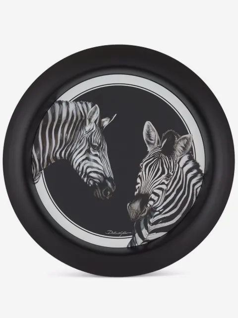 Dolce & Gabbana zebra-print lacquered tray