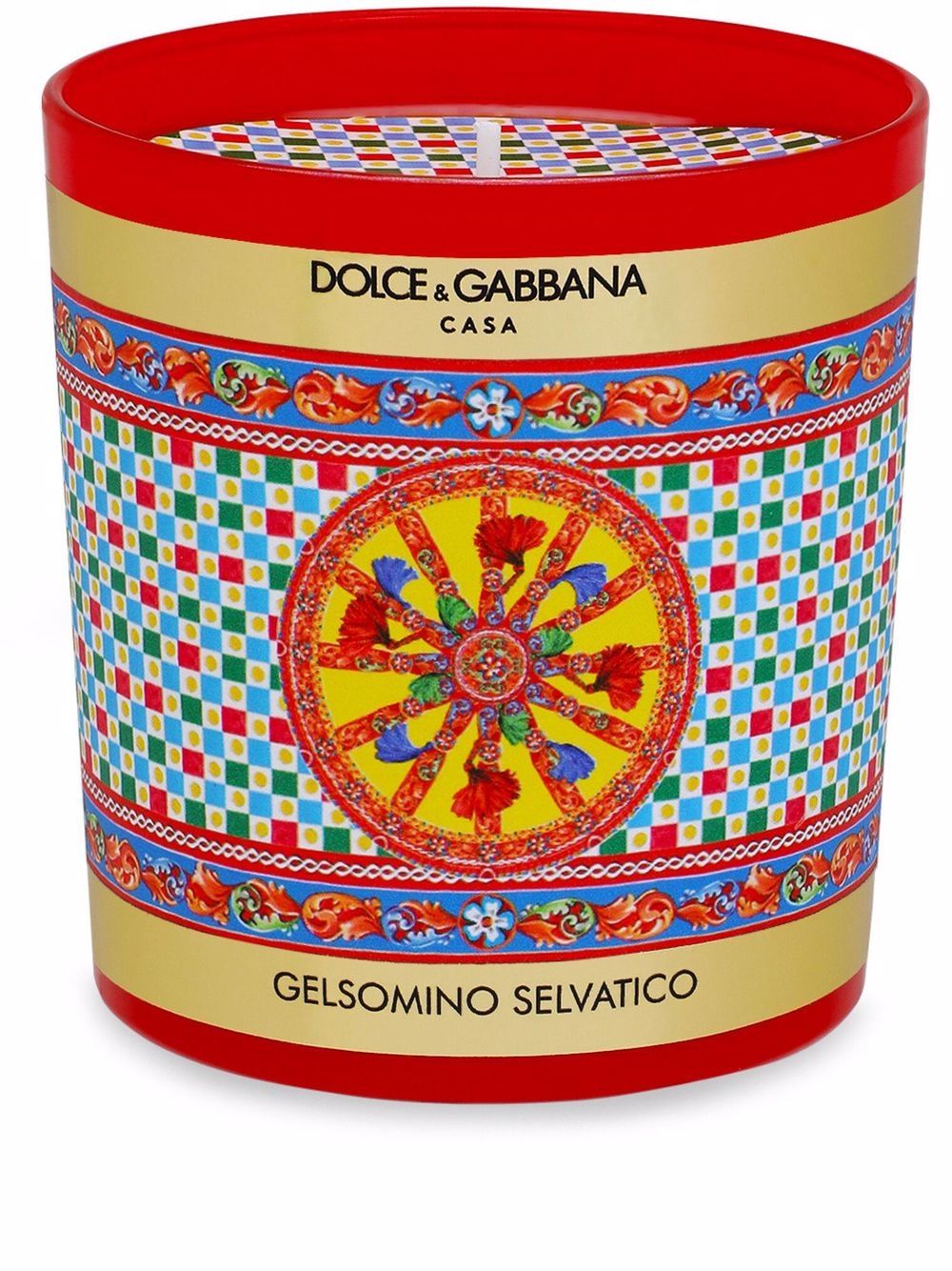 Image 1 of Dolce & Gabbana Carretto-print scented candle (250g)