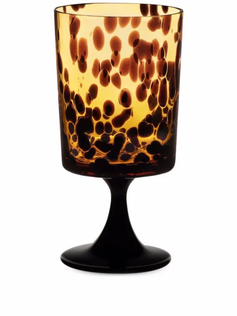 Dolce & Gabbana leopard-effect wine glass