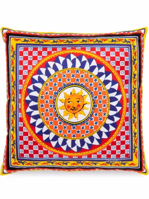 Dolce & Gabbana small Carretto-print duchesse cotton cushion