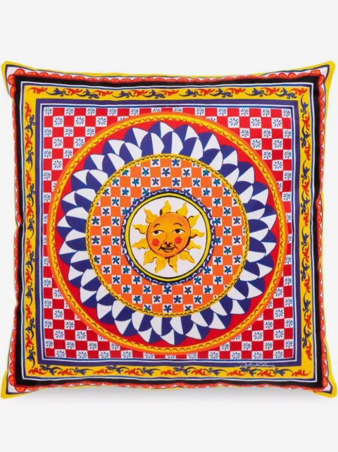 Dolce & Gabbana small Carretto-print duchesse cotton cushion