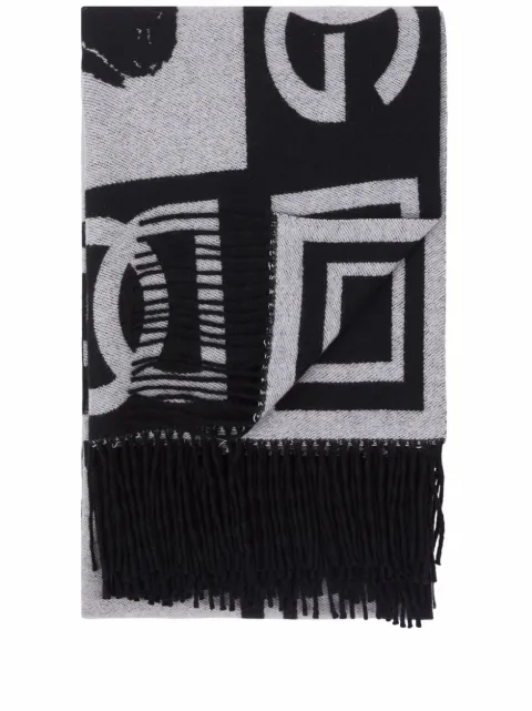 Dolce & Gabbana zebra-jacquard cashmere blanket