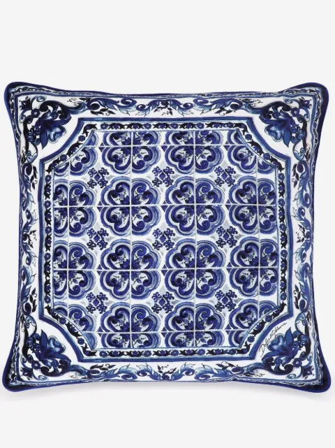 Dolce & Gabbana cojín mediano con estampado Mediterraneo
