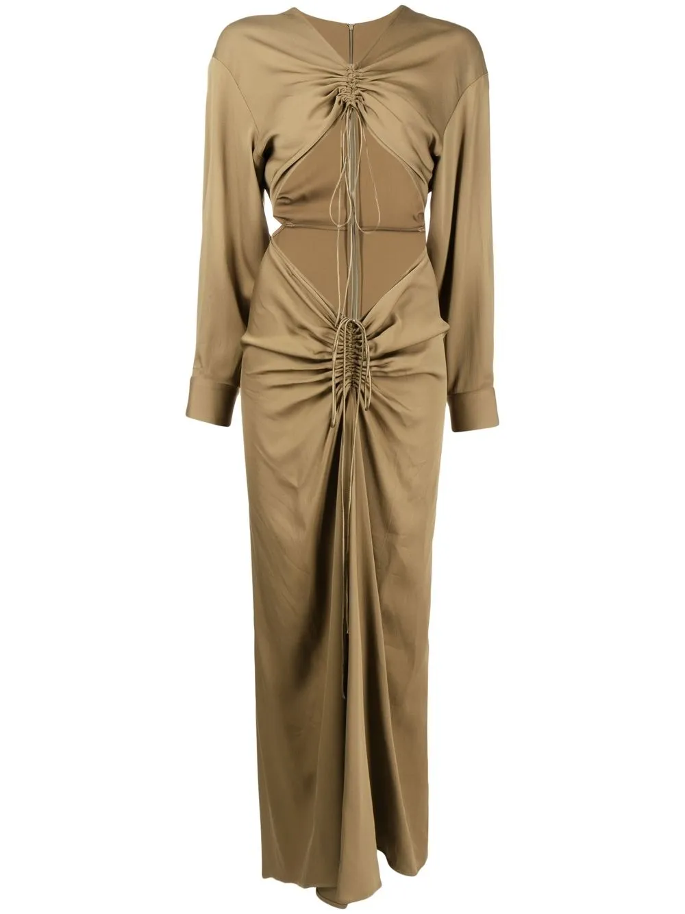 CHRISTOPHER ESBER DISCONNECT RUCHED SHIRT DRESS
