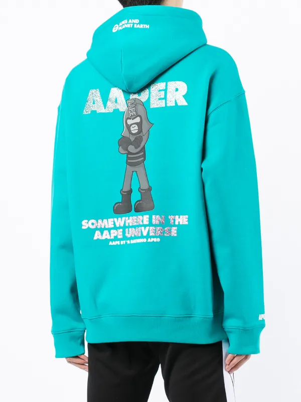 aape zip up moletom com capuz