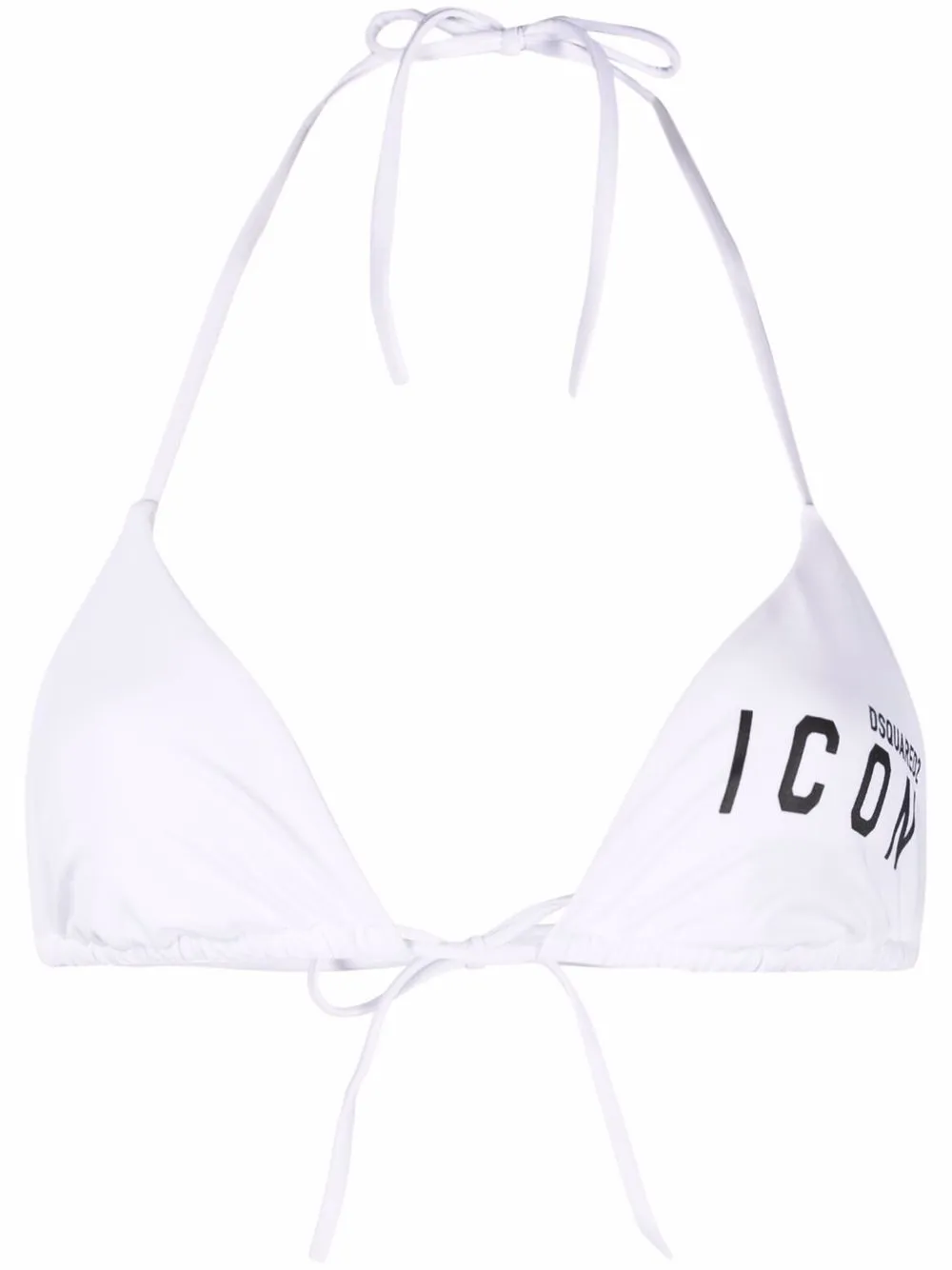 

Dsquared2 top de bikini con logo estampado - Blanco