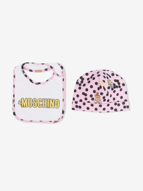 Moschino Kids Minion-Teddy Bear print hat set