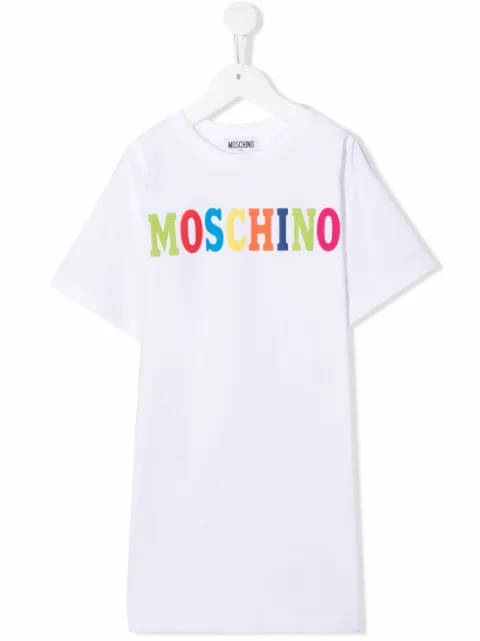Moschino Kids logo-print T-shirt dress