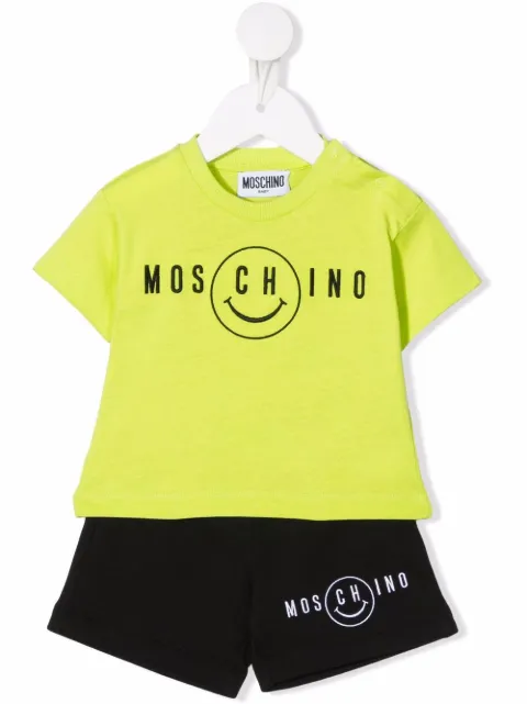 Moschino Kids طقم بشورت وطبعة شعار الماركة