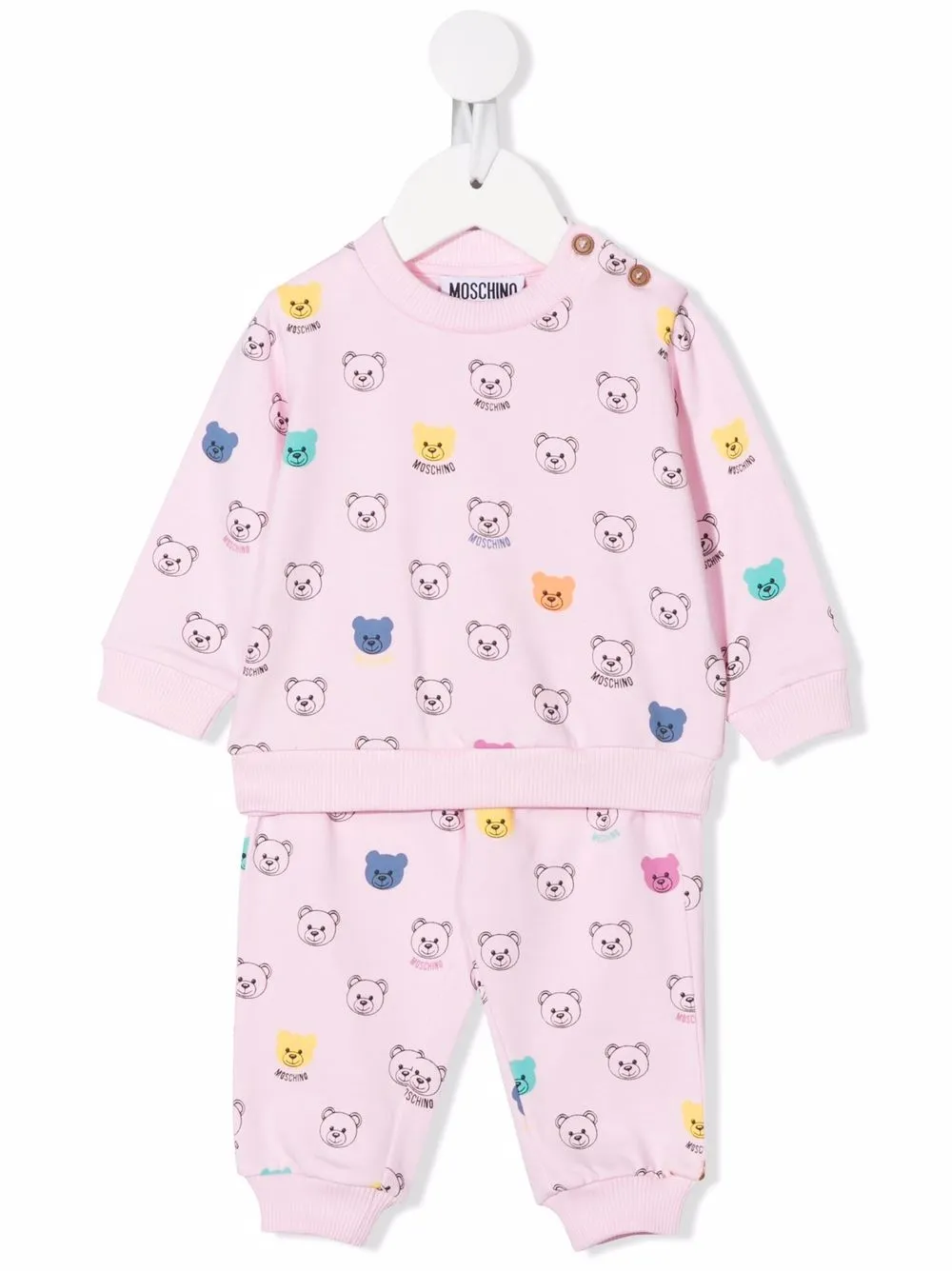 

Moschino Kids traje deportivo con motivo Teddy Bear - PINK