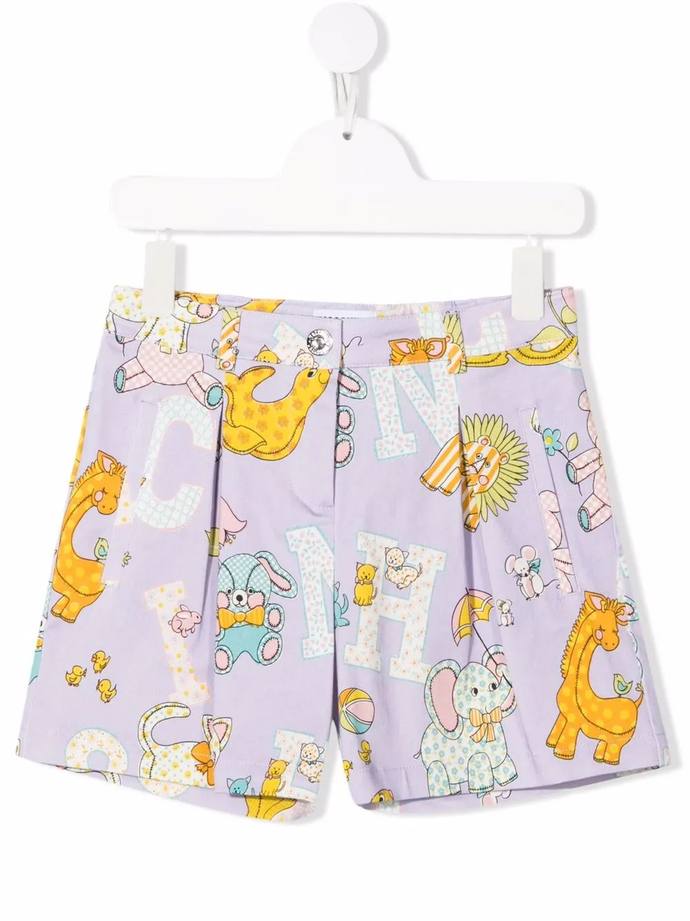 

Moschino Kids shorts con estampado de animales - Morado