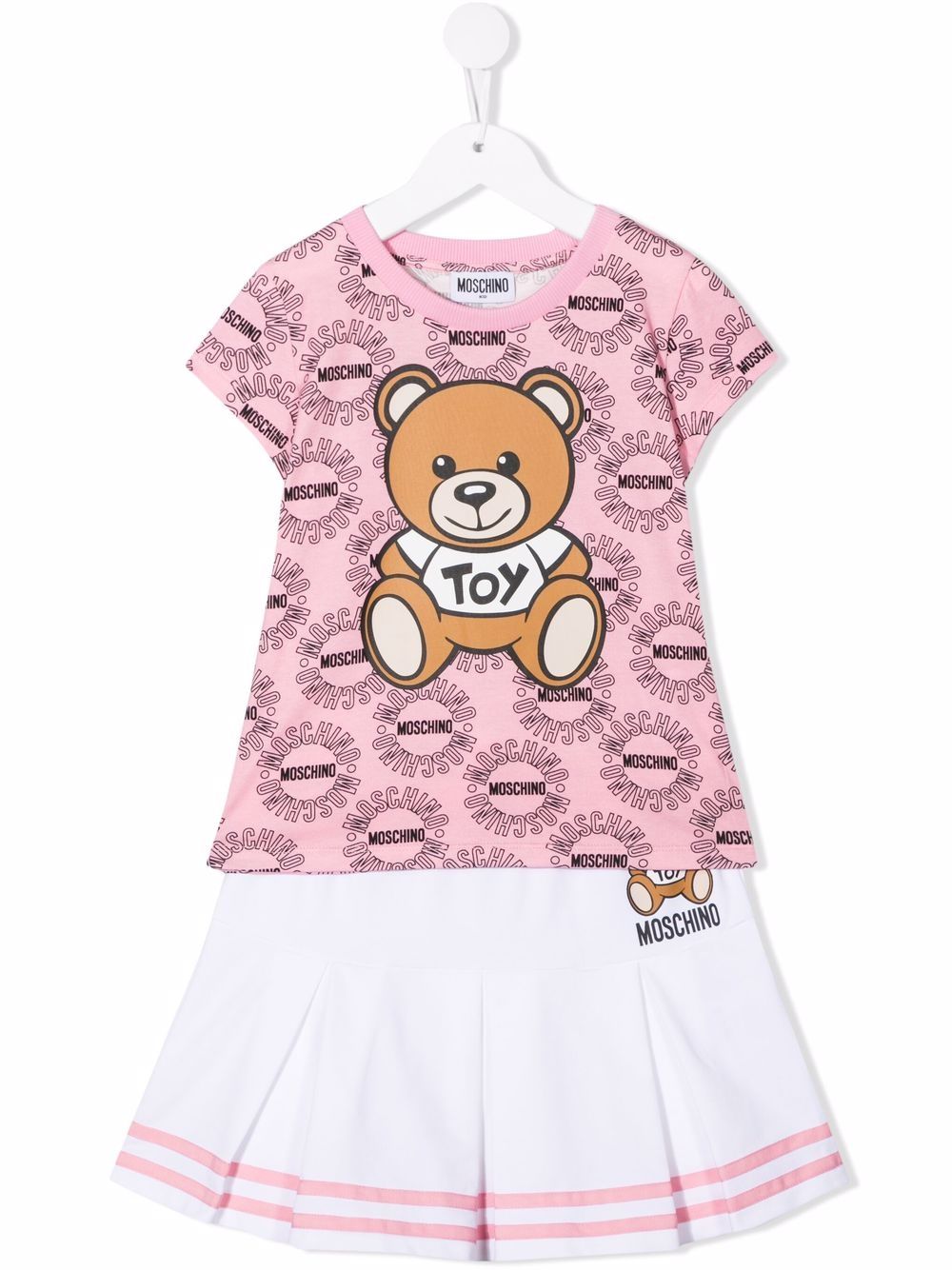 фото Moschino kids юбка teddy bear со складами и логотипом