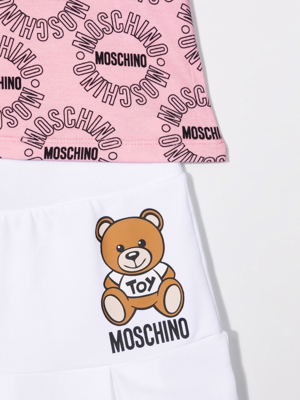 фото Moschino kids юбка teddy bear со складами и логотипом