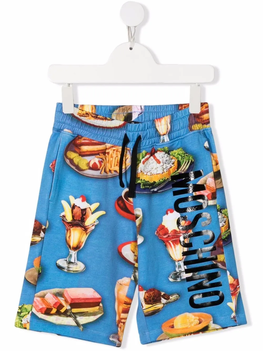 

Moschino Kids shorts deportivos estampados - Azul