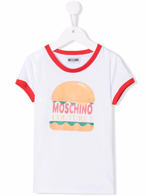 Moschino Kids Burger logo-print T-shirt 