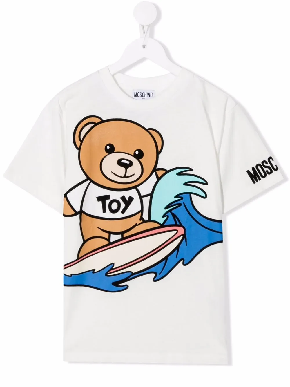

Moschino Kids playera con logo estampado - Blanco