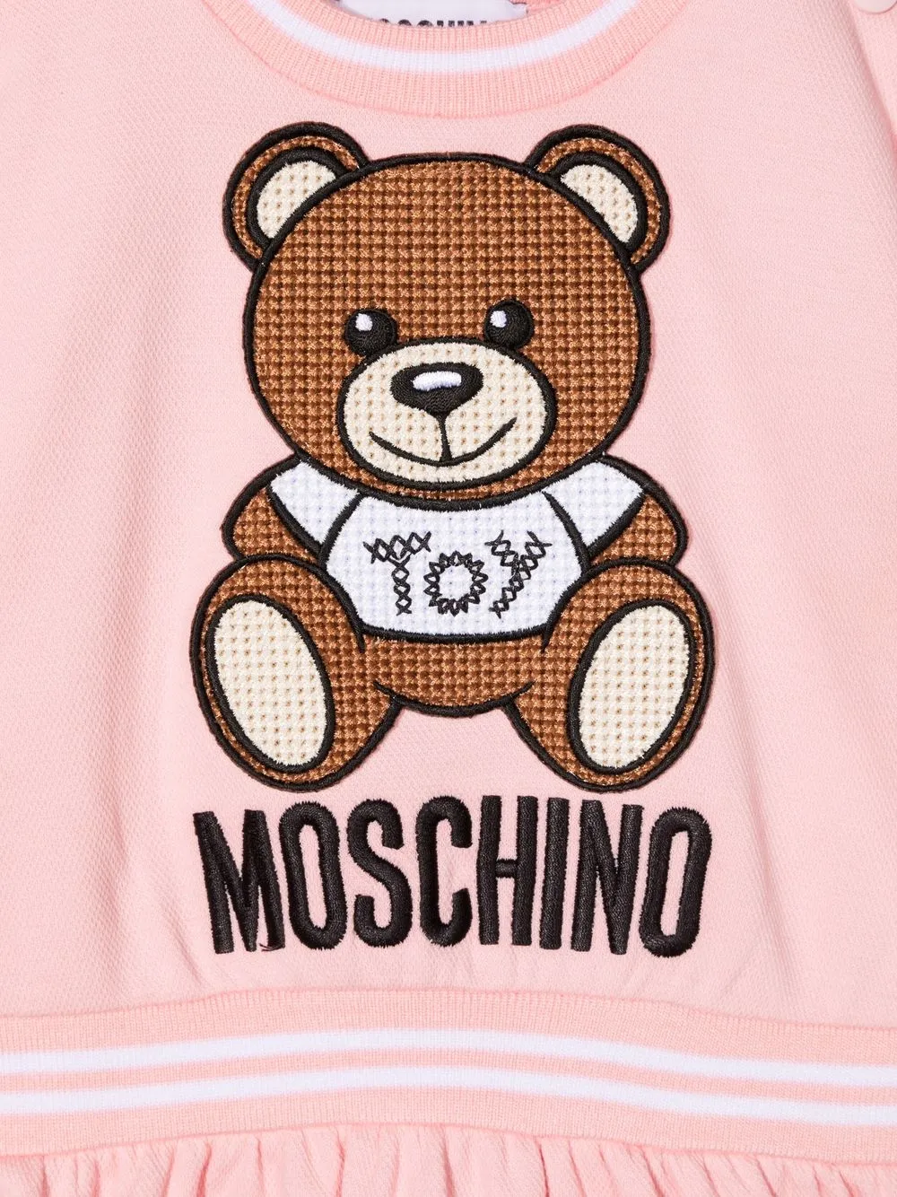 фото Moschino kids платье-толстовка с вышивкой teddy bear
