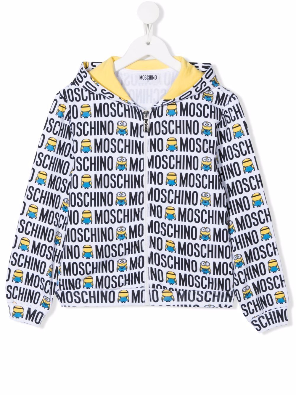 фото Moschino kids худи на молнии с принтом minions