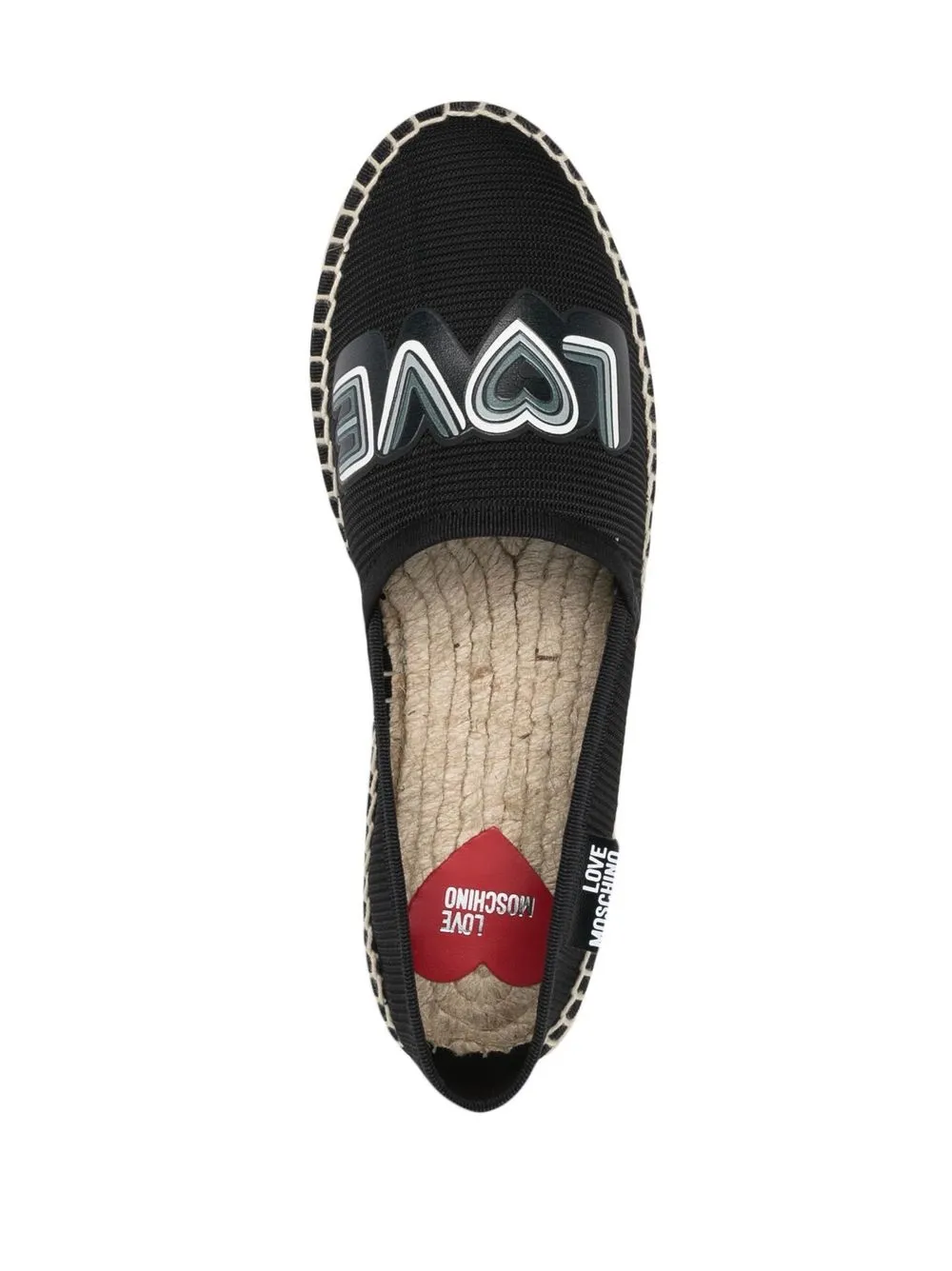 Love Moschino Espadrilles met print Zwart
