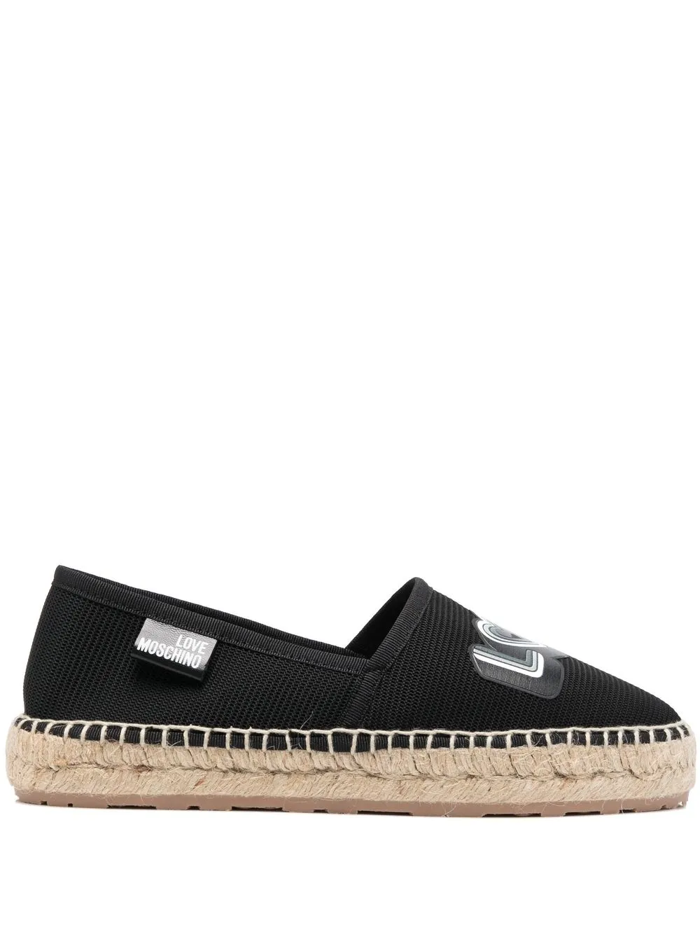 Love Moschino Espadrilles met print Zwart