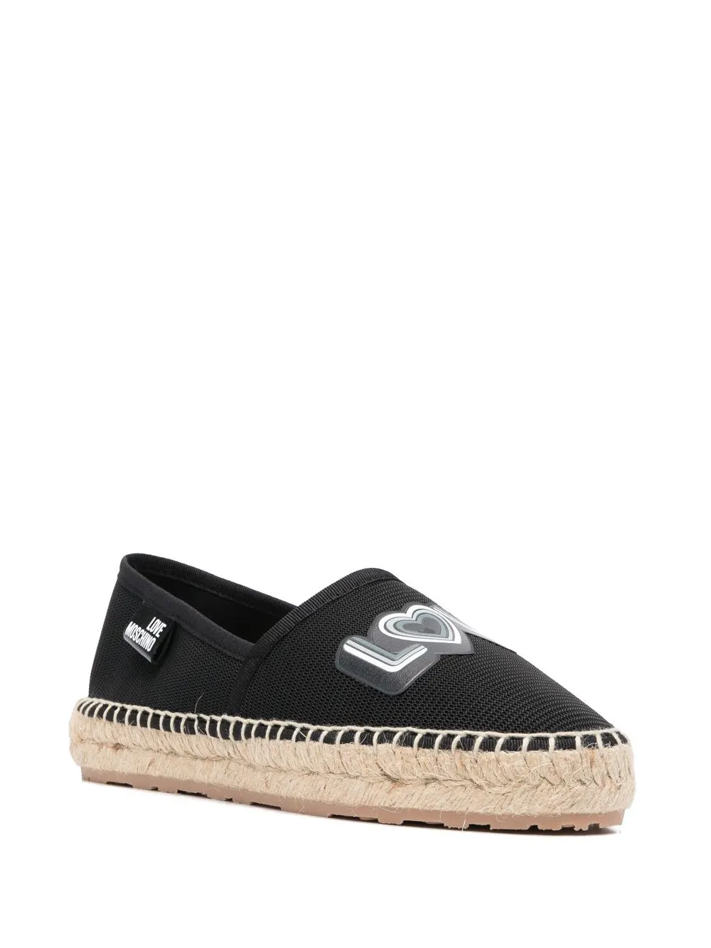 Love Moschino Espadrilles met print Zwart