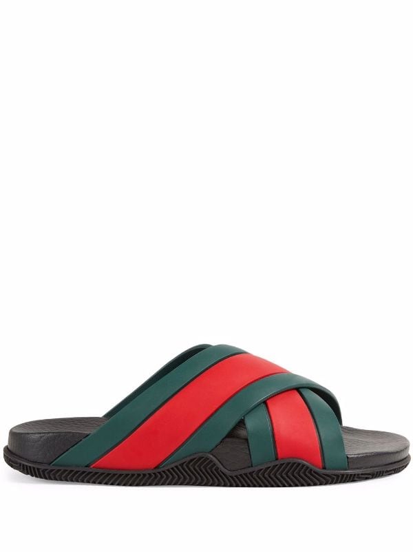 gucci web slides women's