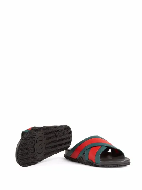 gucci women's slide sandals with web